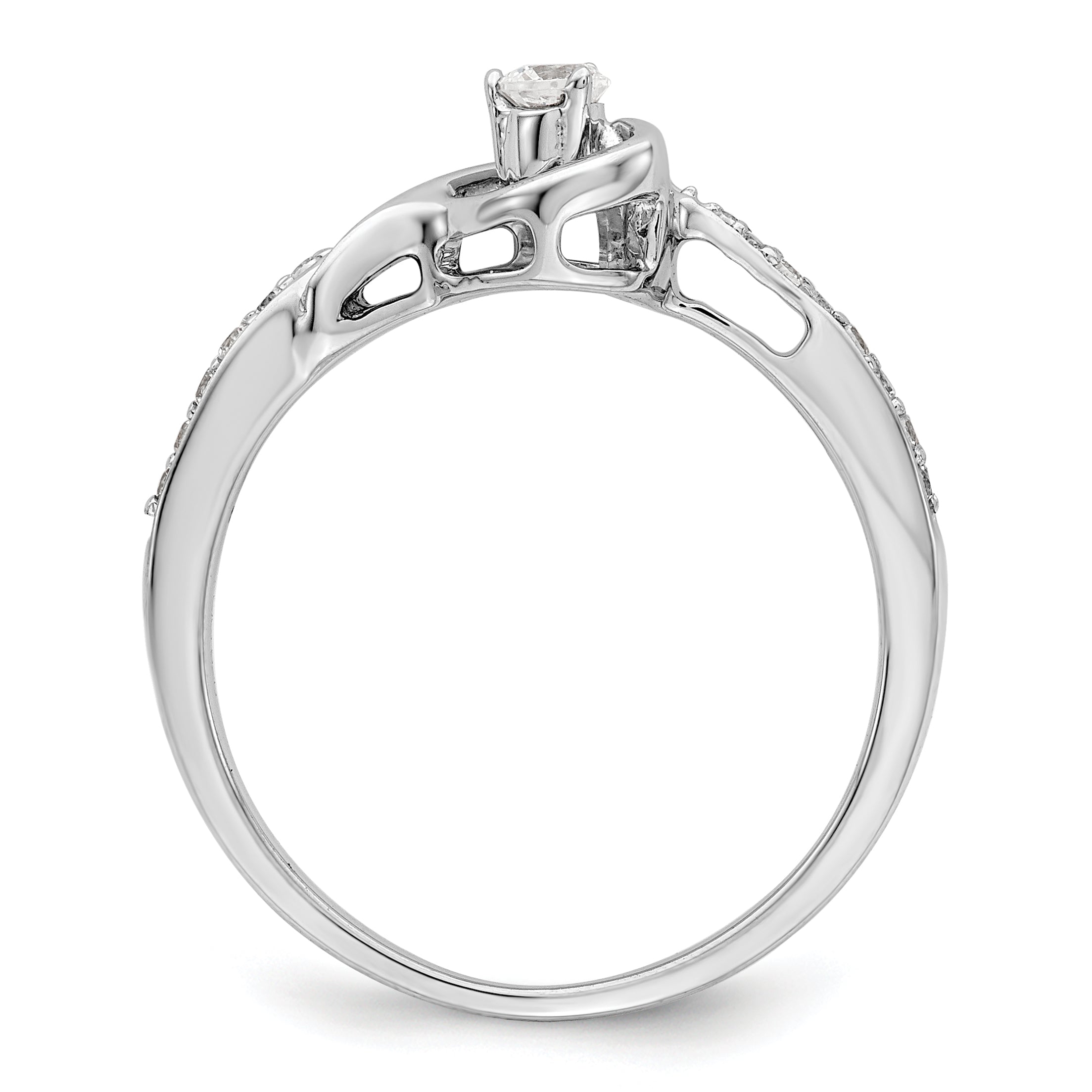First Promise 14k White Gold 1/5 carat Lab Grown Diamond VS/SI+ G+ Complete Petite Engagement Ring Secondary image
