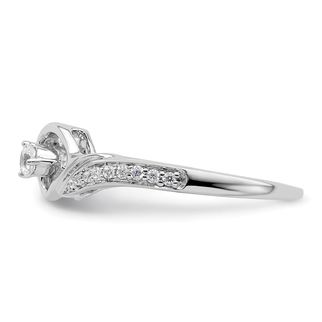 First Promise 14k White Gold 1/5 carat Lab Grown Diamond VS/SI+ G+ Complete Petite Engagement Ring