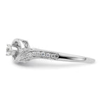 First Promise 14k White Gold 1/5 carat Lab Grown Diamond VS/SI+ G+ Complete Petite Engagement Ring