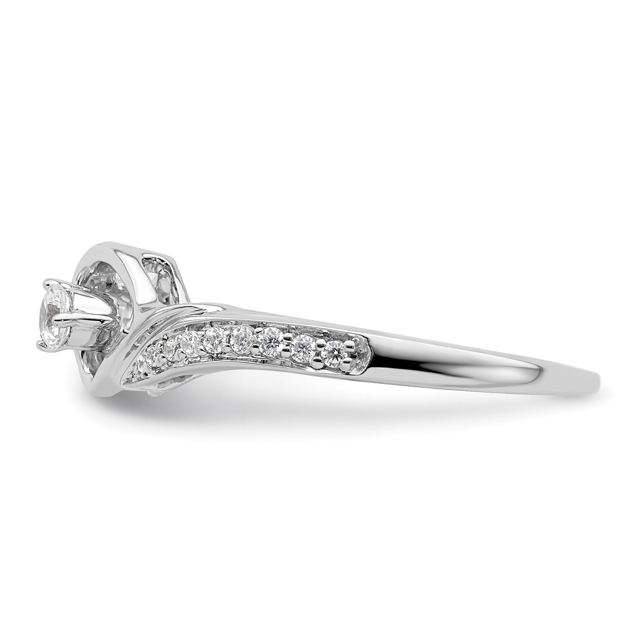 First Promise 14k White Gold 1/5 carat Lab Grown Diamond VS/SI+ G+ Complete Petite Engagement Ring