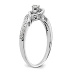 First Promise 14k White Gold 1/5 carat Lab Grown Diamond VS/SI+ G+ Complete Petite Engagement Ring
