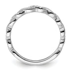 14k White Gold 1/6 carat Lab Grown Diamond VS/SI+ G+ Complete Wedding Band