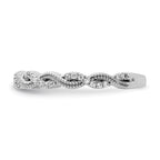 14k White Gold 1/6 carat Lab Grown Diamond VS/SI+ G+ Complete Wedding Band