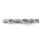 14k White Gold 1/6 carat Lab Grown Diamond VS/SI+ G+ Complete Wedding Band