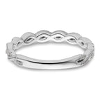 14k White Gold 1/6 carat Lab Grown Diamond VS/SI+ G+ Complete Wedding Band