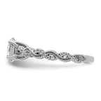 14k White Gold 1/5 carat Lab Grown Diamond VS/SI+ G+ 1 carat Center Oval Semi Mount Engagement Ring
