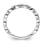 14k White Gold 1/6 carat Lab Grown Diamond VS/SI+ G+ Complete Wedding Band