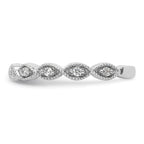 14k White Gold 1/6 carat Lab Grown Diamond VS/SI+ G+ Complete Wedding Band