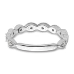 14k White Gold 1/6 carat Lab Grown Diamond VS/SI+ G+ Complete Wedding Band
