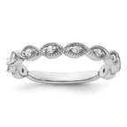 14k White Gold 1/6 carat Lab Grown Diamond VS/SI+ G+ Complete Wedding Band