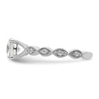 14k White Gold 1/8 carat Lab Grown Diamond VS/SI+ G+ 1 carat Center Round Semi Mount Engagement Ring