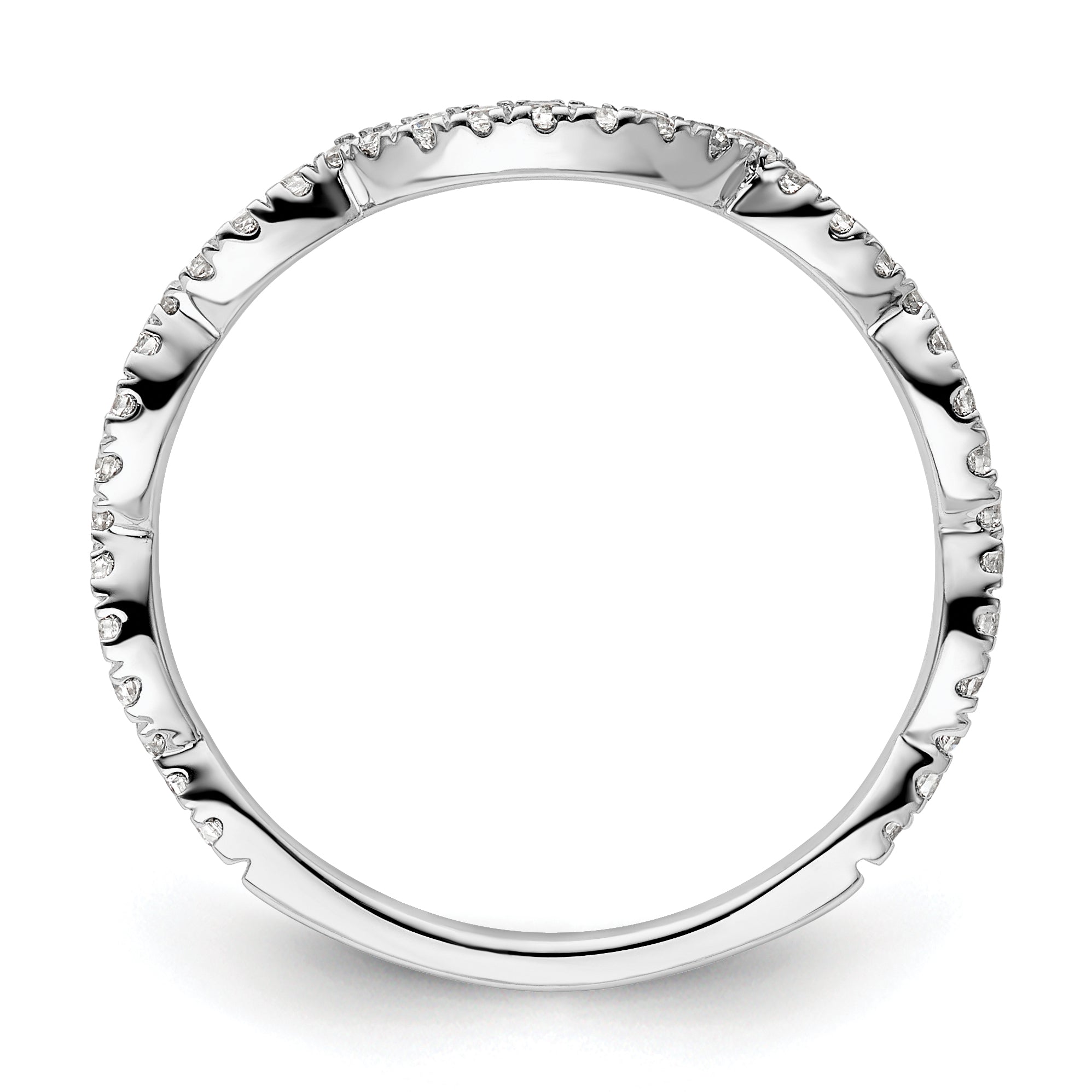 14k White Gold 1/3 carat Lab Grown Diamond VS/SI+ G+ Complete Wedding Band Secondary image