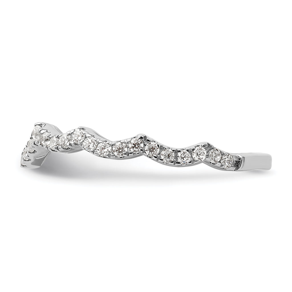 14k White Gold 1/3 carat Lab Grown Diamond VS/SI+ G+ Complete Wedding Band
