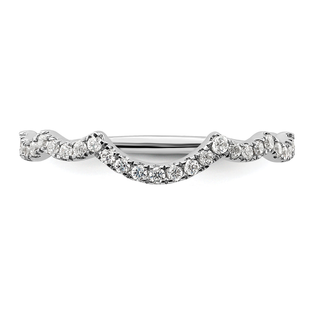 14k White Gold 1/3 carat Lab Grown Diamond VS/SI+ G+ Complete Wedding Band