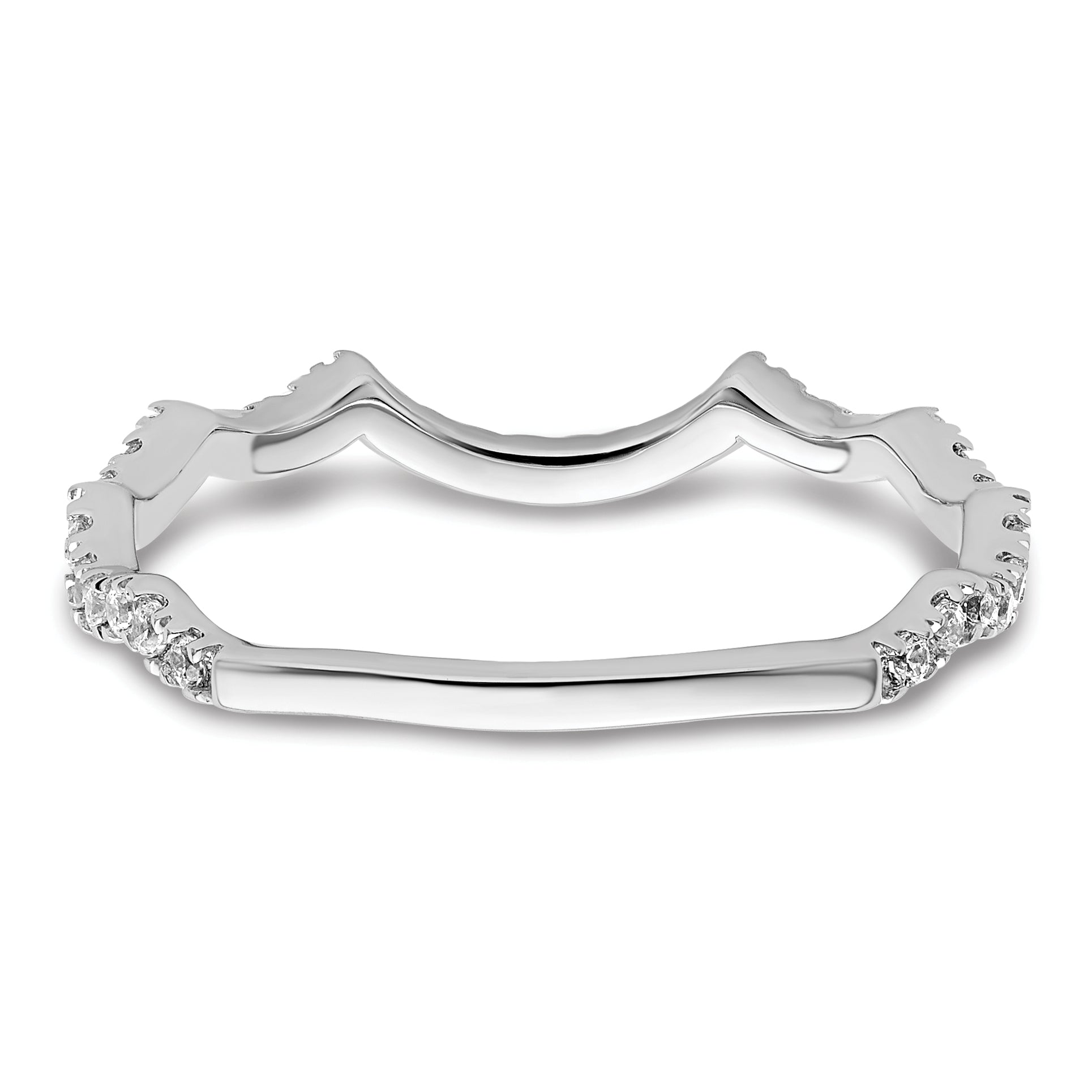 14k White Gold 1/3 carat Lab Grown Diamond VS/SI+ G+ Complete Wedding Band