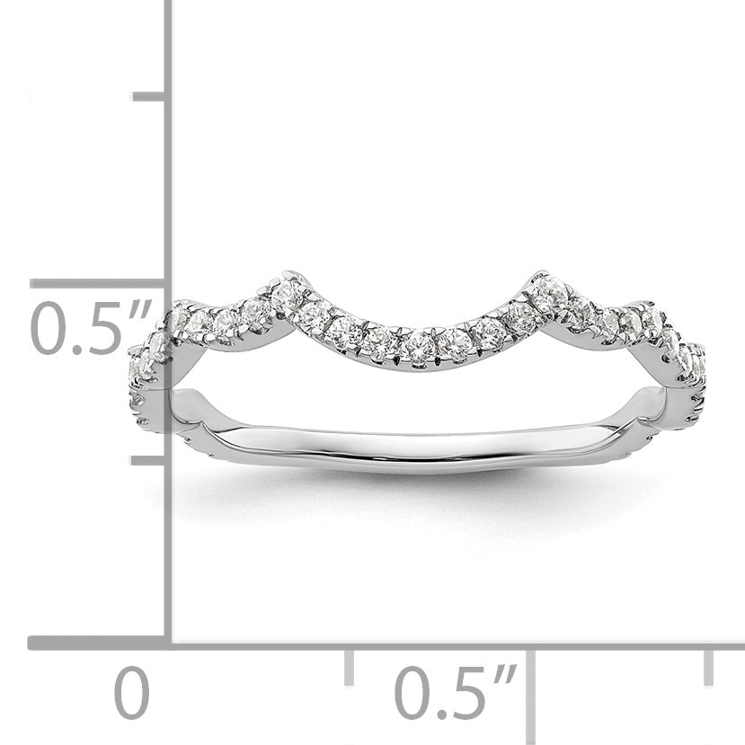 14k White Gold 1/3 carat Lab Grown Diamond VS/SI+ G+ Complete Wedding Band