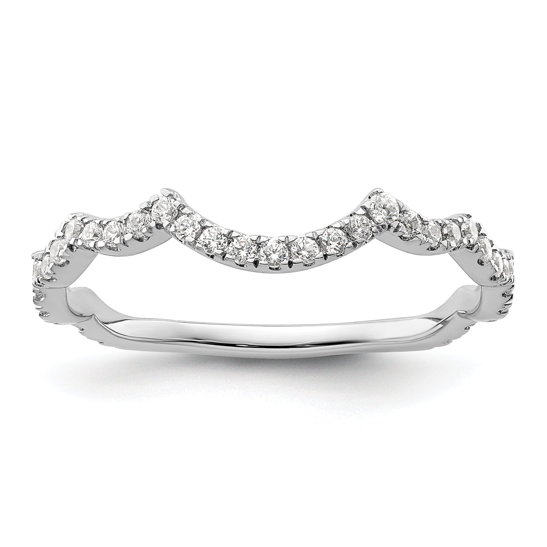 14k White Gold 1/3 carat Lab Grown Diamond VS/SI+ G+ Complete Wedding Band Main image