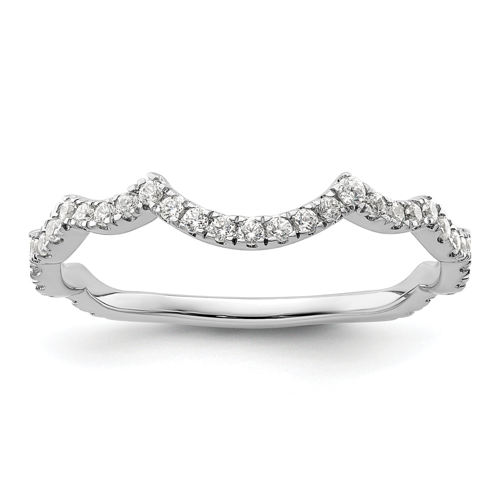 14k White Gold 1/3 carat Lab Grown Diamond VS/SI+ G+ Complete Wedding Band