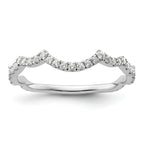 14k White Gold 1/3 carat Lab Grown Diamond VS/SI+ G+ Complete Wedding Band