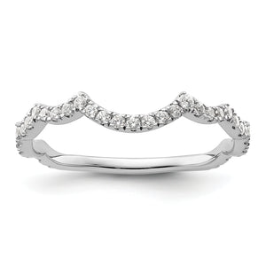 Lab-Grown Diamond Wedding Band in 14K White Gold, 1.45mm (1/3 ct. tw.), Size 7 - Sophia Jewelers
