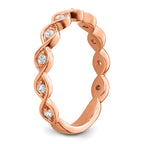 14k Rose Gold 1/5 carat Lab Grown Diamond VS/SI+ G+ Complete Wedding Band