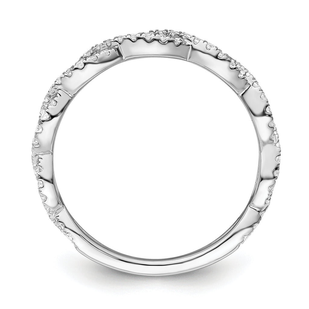14k White Gold 3/8 carat Lab Grown Diamond VS/SI+ G+ Complete Wedding Band