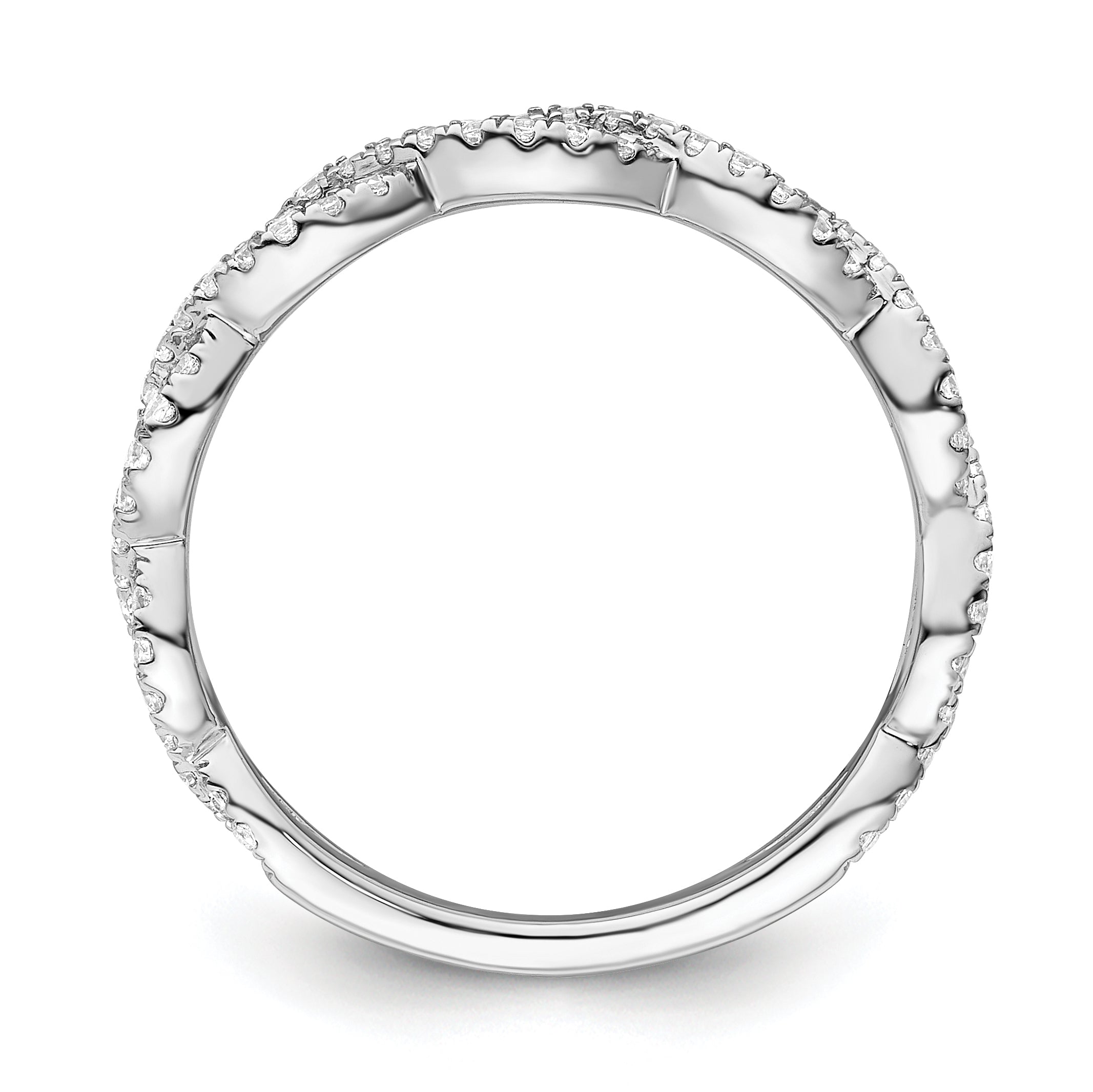 14k White Gold 3/8 carat Lab Grown Diamond VS/SI+ G+ Complete Wedding Band