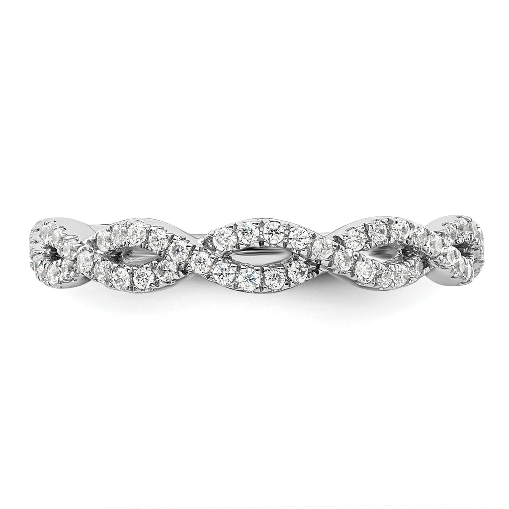 14k White Gold 3/8 carat Lab Grown Diamond VS/SI+ G+ Complete Wedding Band