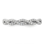 14k White Gold 3/8 carat Lab Grown Diamond VS/SI+ G+ Complete Wedding Band