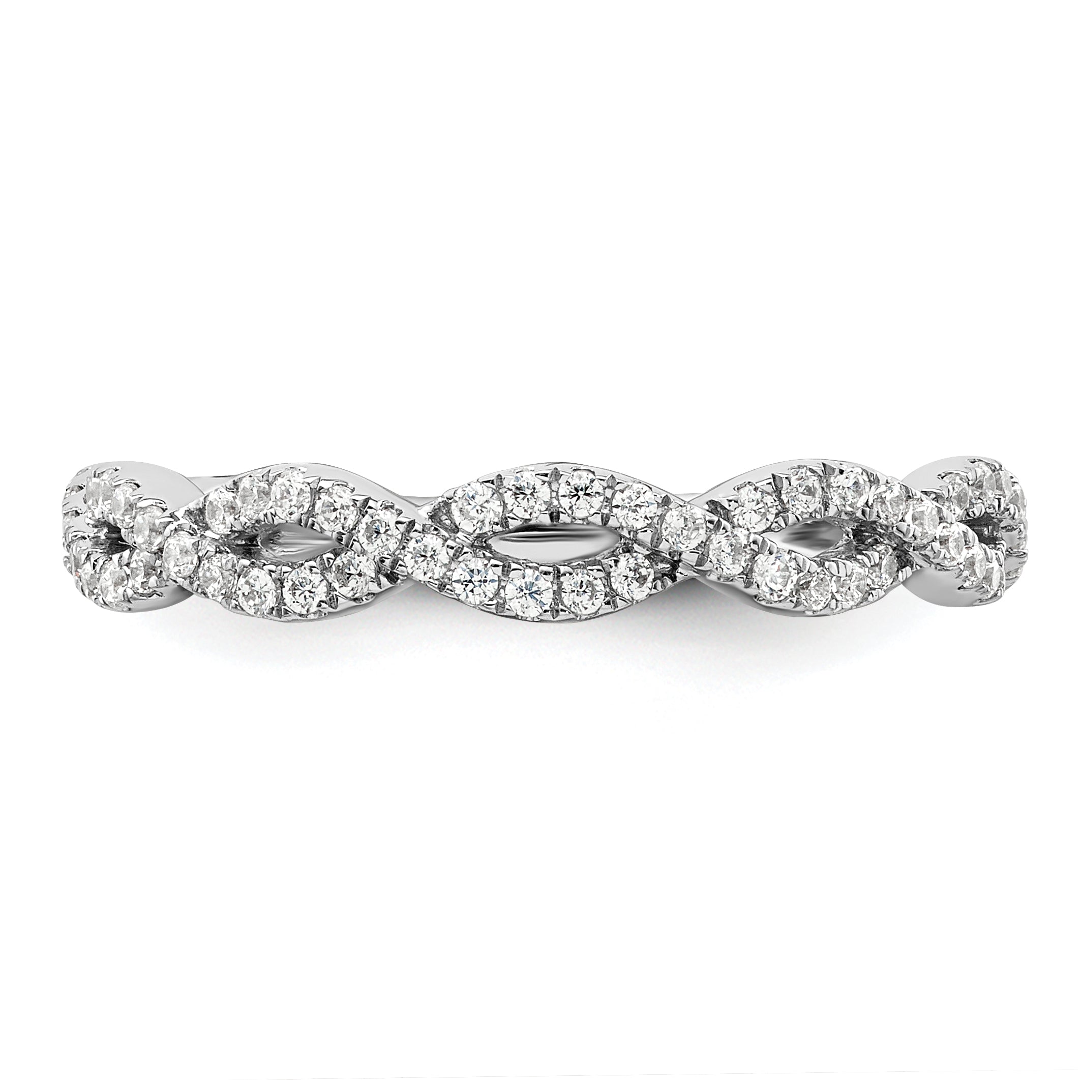 14k White Gold 3/8 carat Lab Grown Diamond VS/SI+ G+ Complete Wedding Band