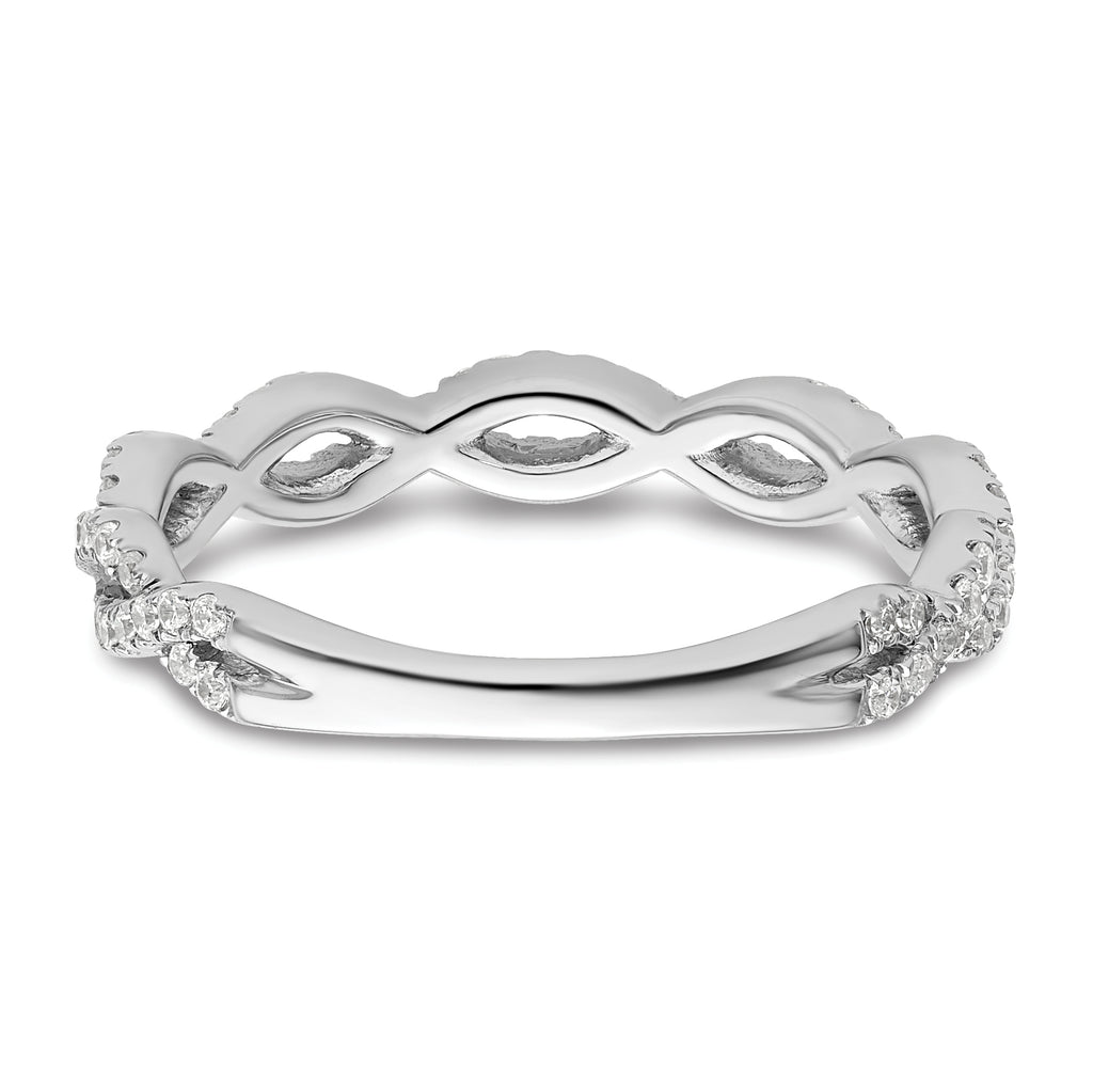 14k White Gold 3/8 carat Lab Grown Diamond VS/SI+ G+ Complete Wedding Band
