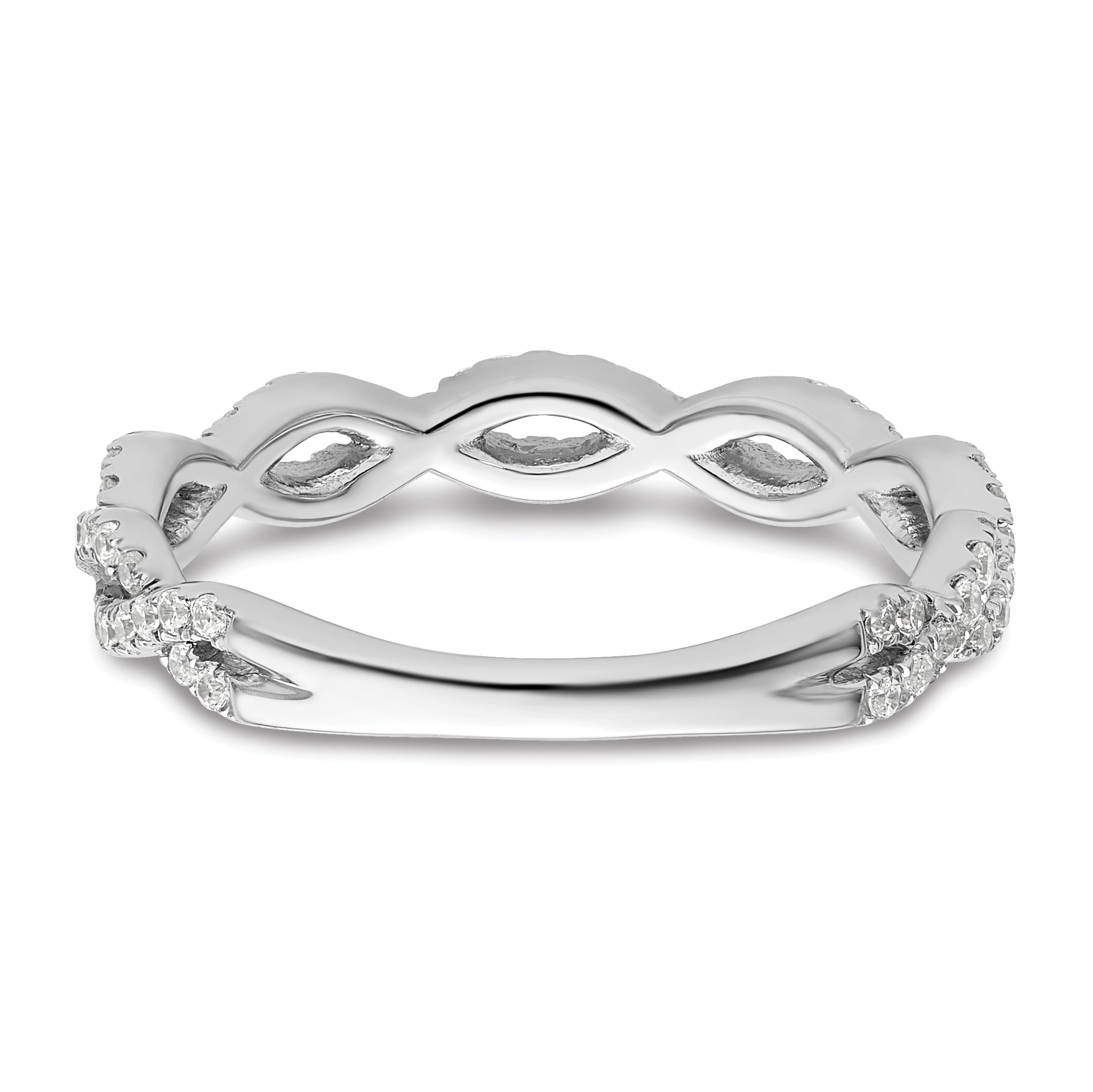 14k White Gold 3/8 carat Lab Grown Diamond VS/SI+ G+ Complete Wedding Band