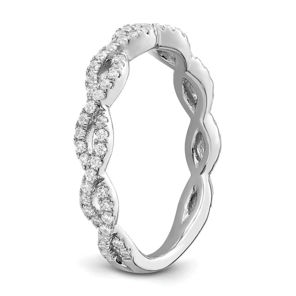 14k White Gold 3/8 carat Lab Grown Diamond VS/SI+ G+ Complete Wedding Band