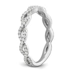 14k White Gold 3/8 carat Lab Grown Diamond VS/SI+ G+ Complete Wedding Band