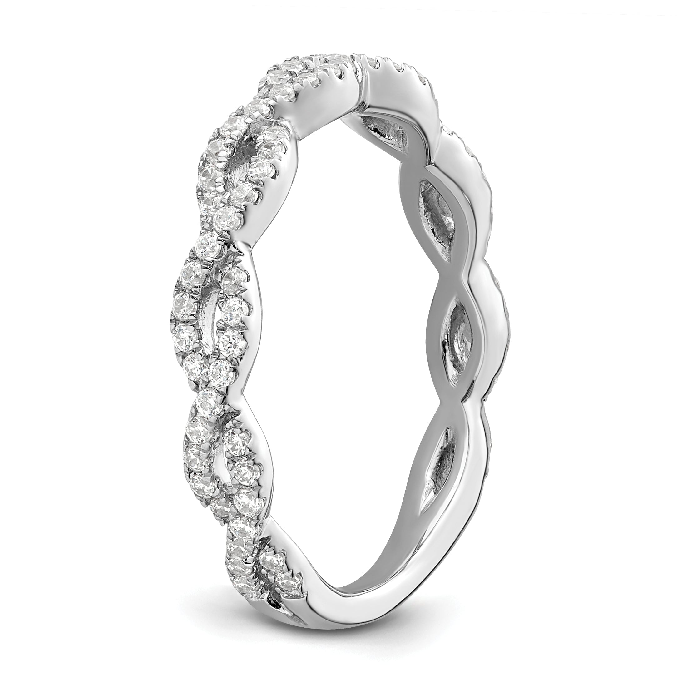 14k White Gold 3/8 carat Lab Grown Diamond VS/SI+ G+ Complete Wedding Band