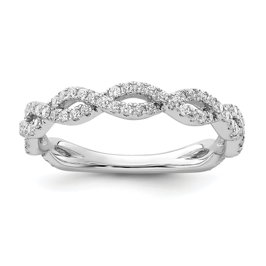 14k White Gold 3/8 carat Lab Grown Diamond VS/SI+ G+ Complete Wedding Band