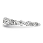 14k White Gold 3/8 carat Lab Grown Diamond VS/SI+ G+ 1 carat Center Semi Mount Engagement Ring