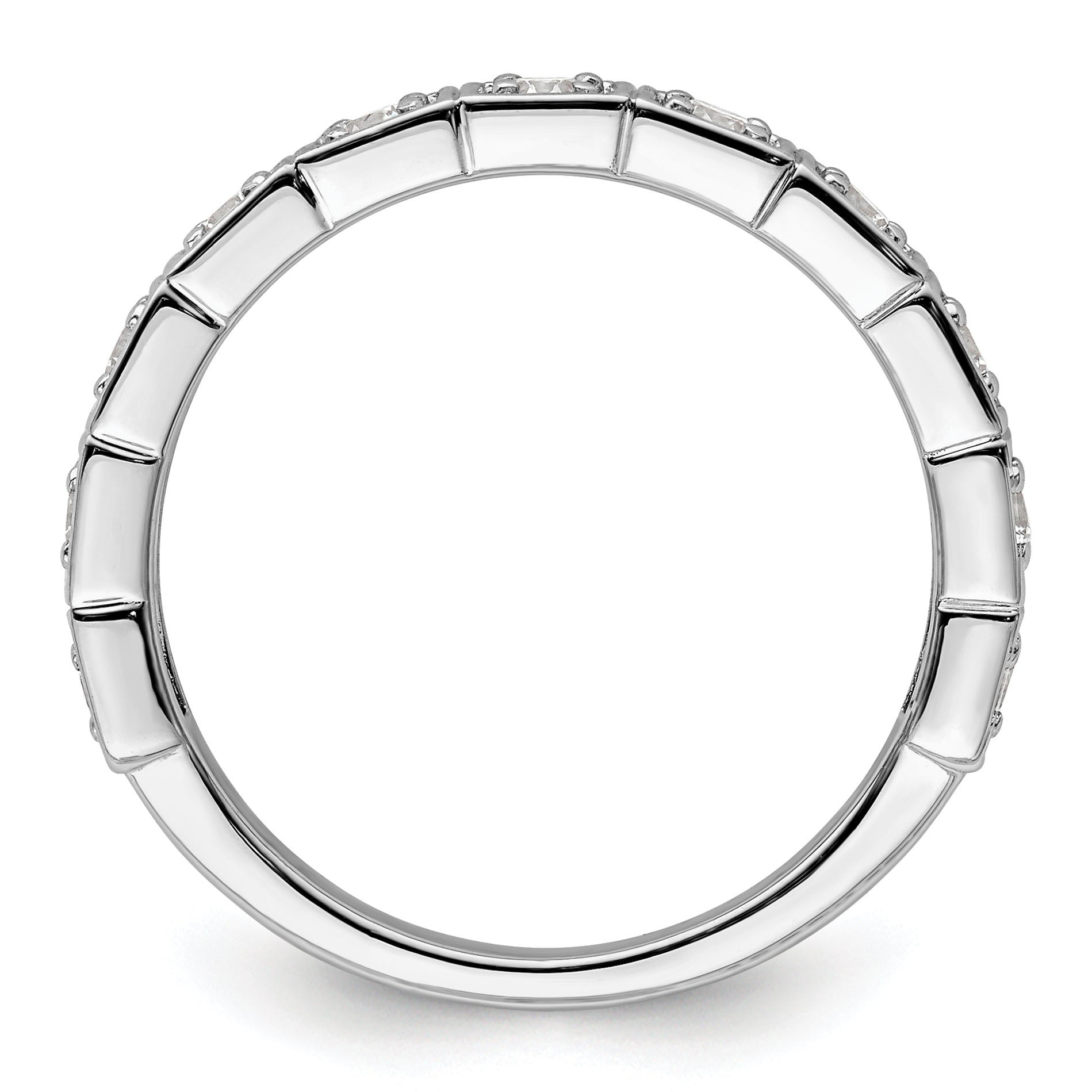 14k White Gold 1/2 carat Lab Grown Diamond VS/SI+ G+ Complete Fashion Band