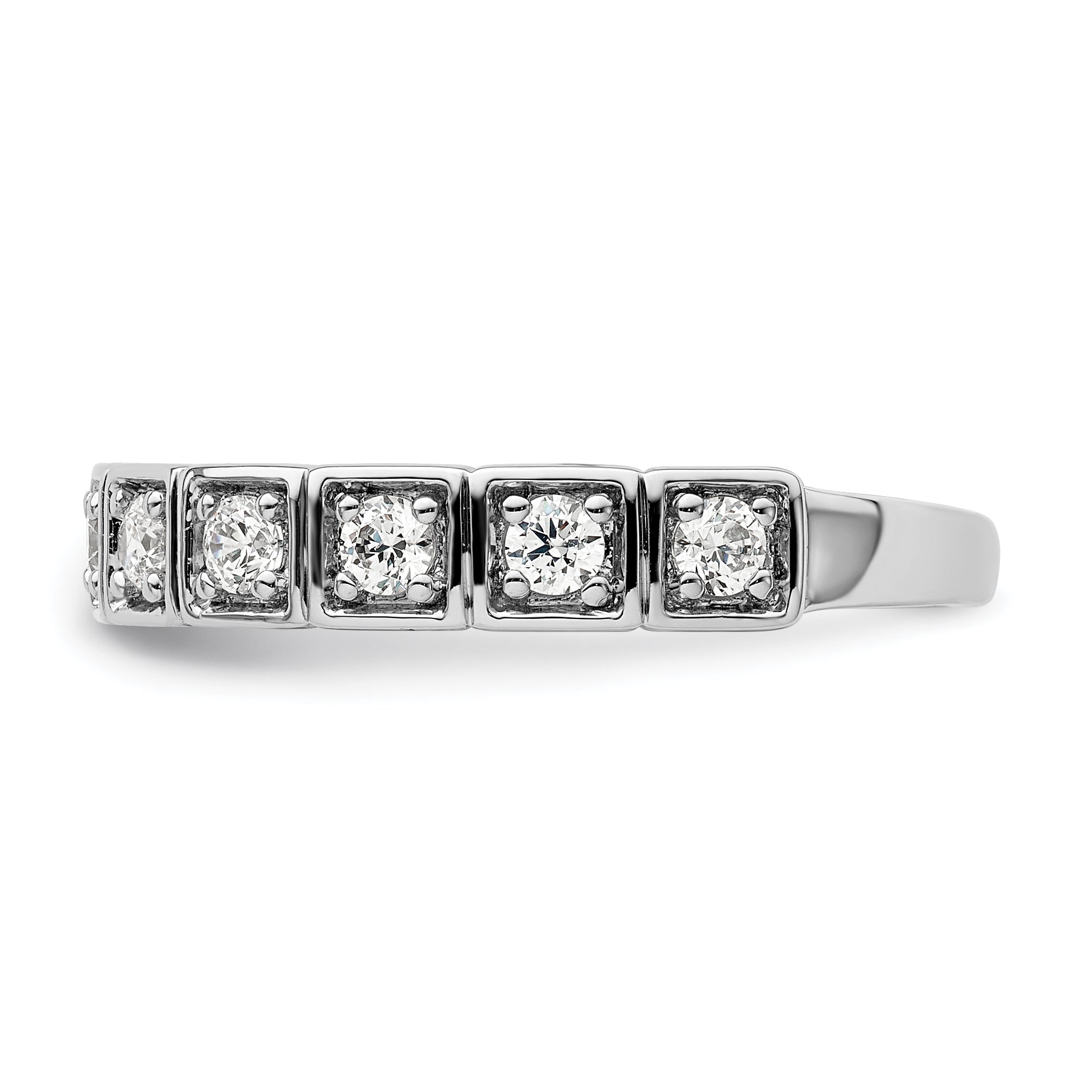 14k White Gold 1/2 carat Lab Grown Diamond VS/SI+ G+ Complete Fashion Band