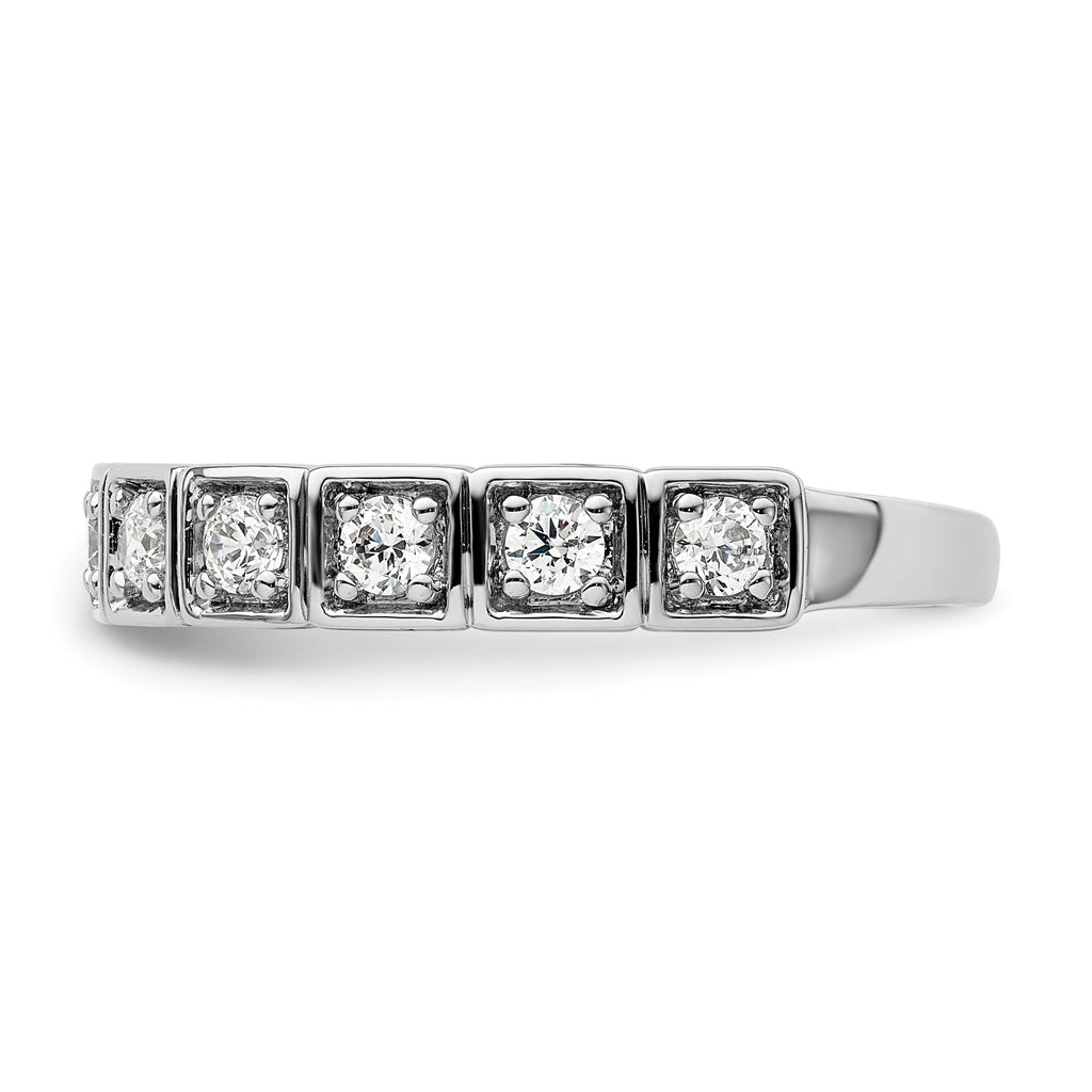 14k White Gold 1/2 carat Lab Grown Diamond VS/SI+ G+ Complete Fashion Band