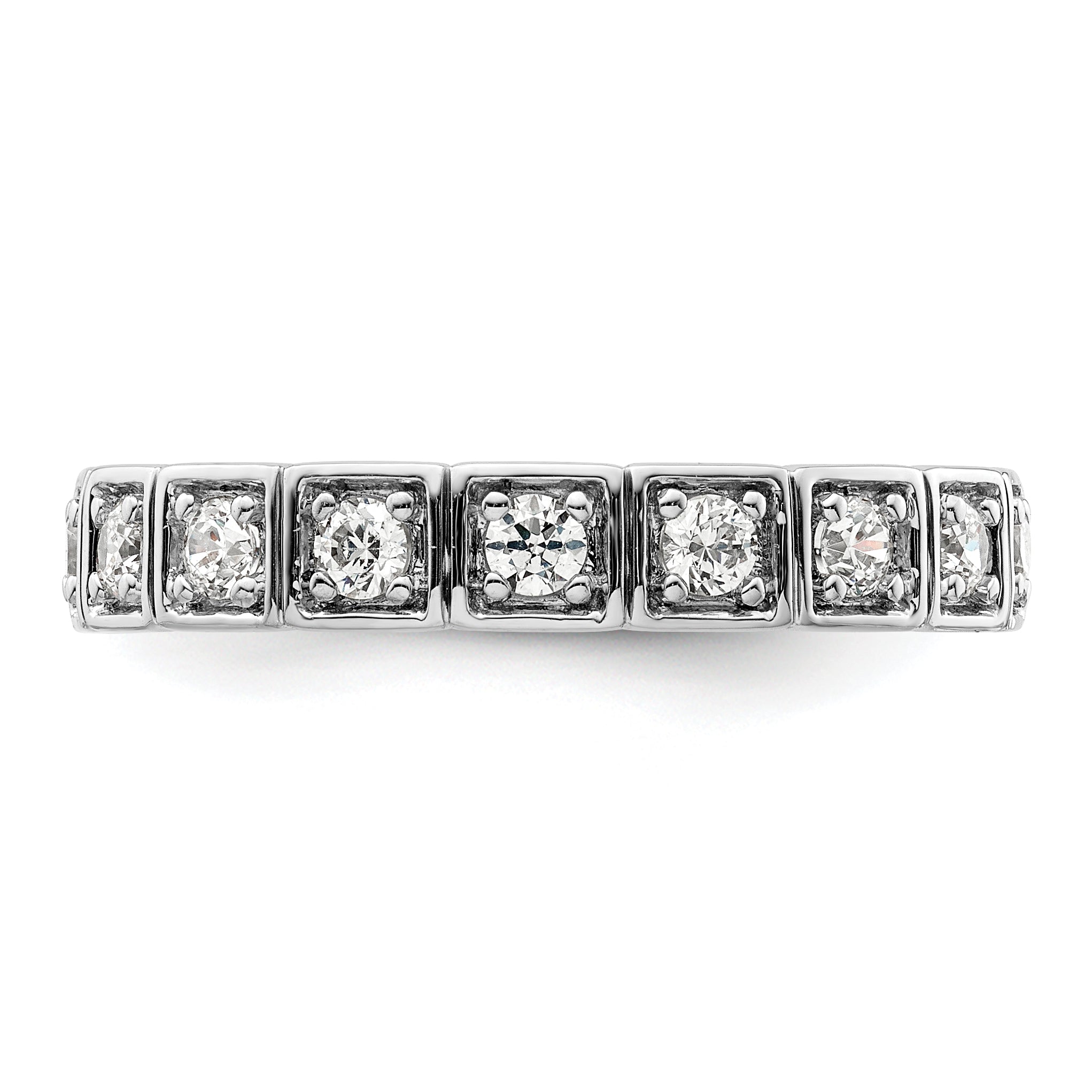 14k White Gold 1/2 carat Lab Grown Diamond VS/SI+ G+ Complete Fashion Band