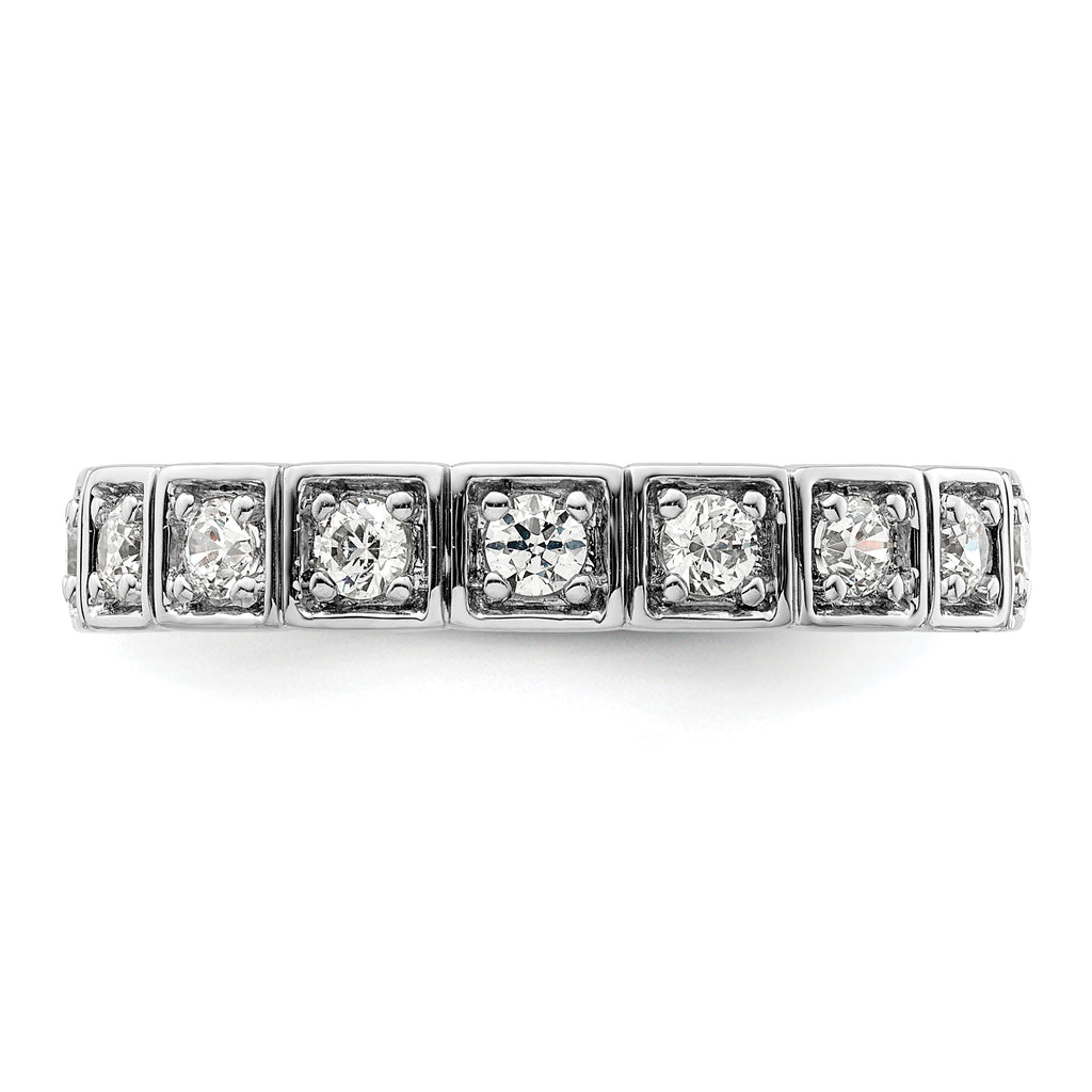 14k White Gold 1/2 carat Lab Grown Diamond VS/SI+ G+ Complete Fashion Band