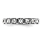 14k White Gold 1/2 carat Lab Grown Diamond VS/SI+ G+ Complete Fashion Band