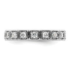 14k White Gold 1/2 carat Lab Grown Diamond VS/SI+ G+ Complete Fashion Band