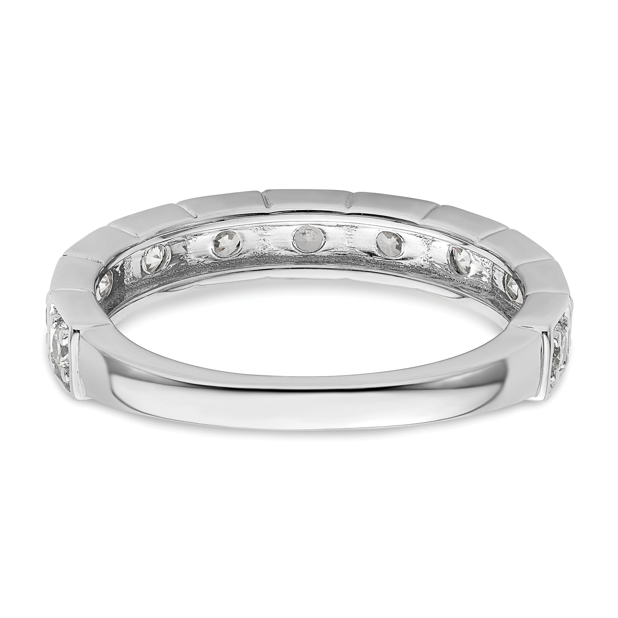 14k White Gold 1/2 carat Lab Grown Diamond VS/SI+ G+ Complete Fashion Band