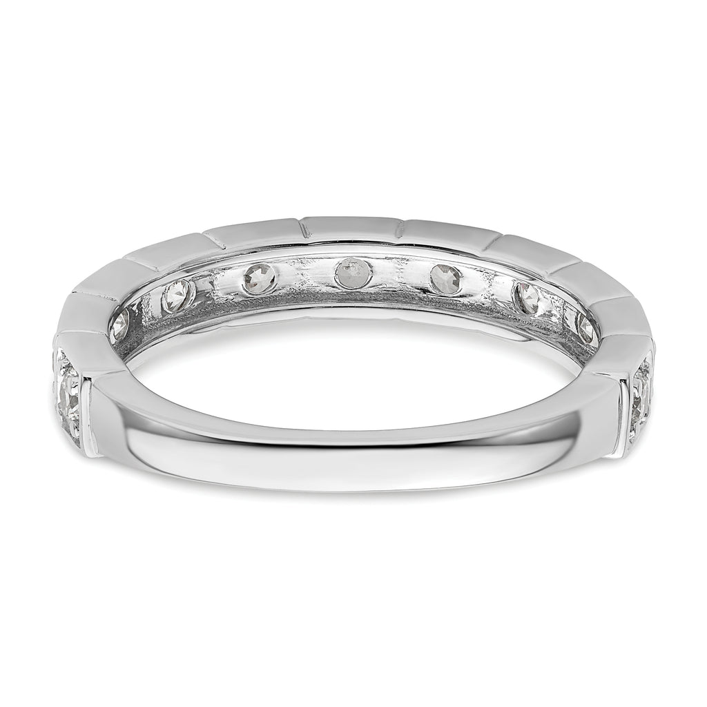 14k White Gold 1/2 carat Lab Grown Diamond VS/SI+ G+ Complete Fashion Band