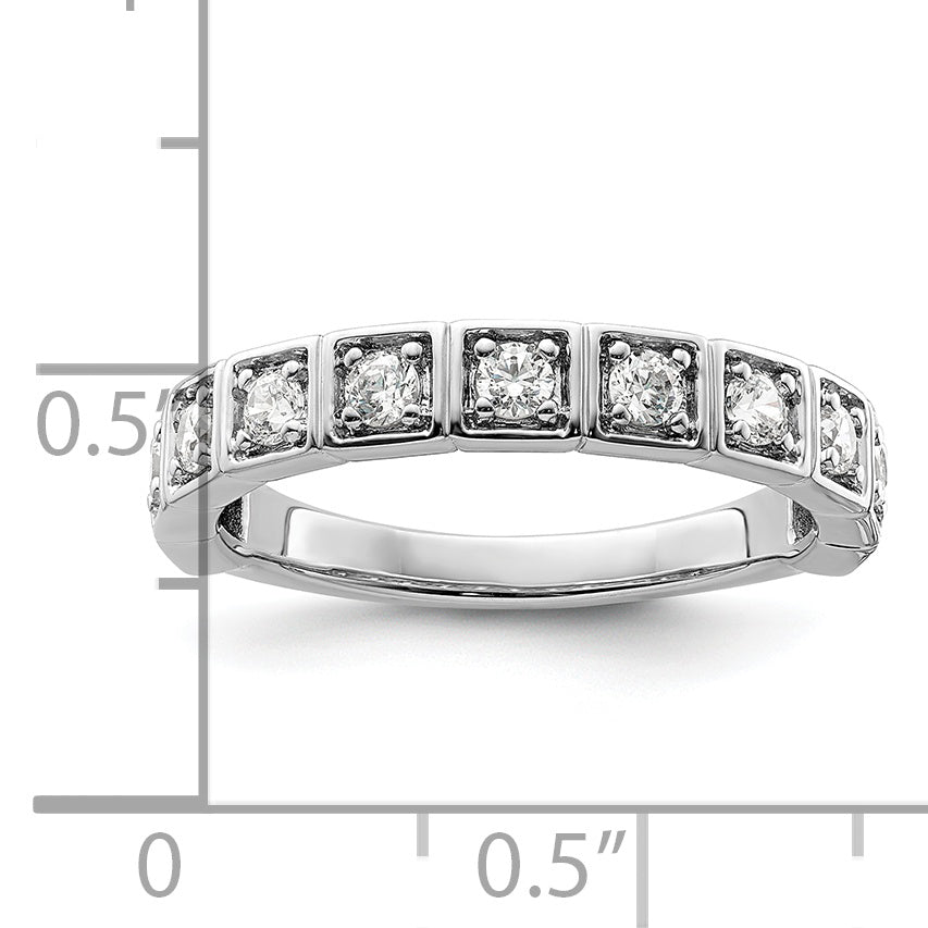 14k White Gold 1/2 carat Lab Grown Diamond VS/SI+ G+ Complete Fashion Band