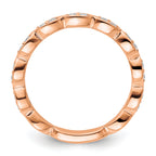 14k Rose Gold 1/4 carat Lab Grown Diamond VS/SI+ G+ Complete Fashion Band