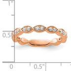 14k Rose Gold 1/4 carat Lab Grown Diamond VS/SI+ G+ Complete Fashion Band