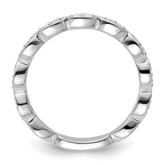 14k White Gold 1/4 carat Lab Grown Diamond VS/SI+ G+ Complete Fashion Band